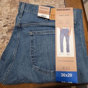 Eddie Bauer Men's Straight-Leg Jeans in Medium Blue
